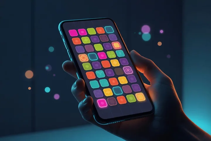 Concept visual of a hand holding a smartphone